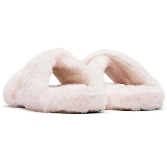 TOMS Susie Eva Furry Slippers Shoes Pink Faux Fur House Bedroom NIB NWT - Picture 4 of 8